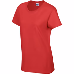 Gildan Ladies/Womens Heavy Cotton Missy Fit Short Sleeve T-Shirt - L, Red