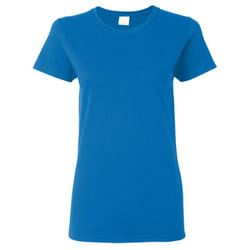 Gildan Ladies/Womens Heavy Cotton Missy Fit Short Sleeve T-Shirt - L, Royal
