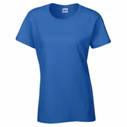 Gildan Ladies/Womens Heavy Cotton Missy Fit Short Sleeve T-Shirt - 2XL, Royal