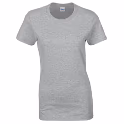 Gildan Ladies/Womens Heavy Cotton Missy Fit Short Sleeve T-Shirt - L, Sport Grey
