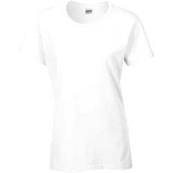 Gildan Ladies/Womens Heavy Cotton Missy Fit Short Sleeve T-Shirt - XL, White