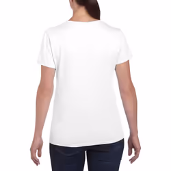 Gildan Ladies/Womens Heavy Cotton Missy Fit Short Sleeve T-Shirt - XL, White