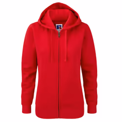 Russell Ladies Premium Authentic Zipped Hoodie (3-Layer Fabric) - L, Classic Red
