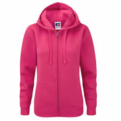 Russell Ladies Premium Authentic Zipped Hoodie (3-Layer Fabric) - L, Fuchsia