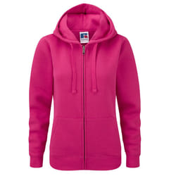 Russell Ladies Premium Authentic Zipped Hoodie (3-Layer Fabric) - L, Fuchsia