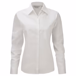 Jerzees Ladies/Womens Long Sleeve Pure Cotton Work Shirt - S, White