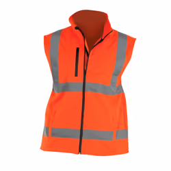 Yoko Mens Hi Vis Softshell Bodywarmer / Workwear - 3XL, Hi Vis Orange