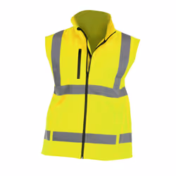 Yoko Mens Hi Vis Softshell Bodywarmer / Workwear - L, Hi-Vis Yellow