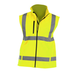 Yoko Mens Hi Vis Softshell Bodywarmer / Workwear - L, Hi-Vis Yellow