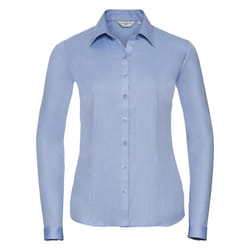 Russell Ladies/Womens Herringbone Long Sleeve Work Shirt - 2XL, Light Blue