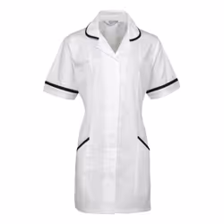 Premier Ladies/Womens Vitality Medical/Healthcare Work Tunic - 16, White/ Navy