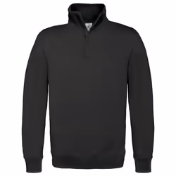 B&C Mens ID.004 1/4 Zip Sweatshirt - 2XL, Black