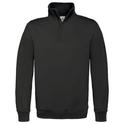 B&C Mens ID.004 1/4 Zip Sweatshirt - 2XL, Black