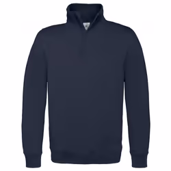 B&C Mens ID.004 1/4 Zip Sweatshirt - S, Navy