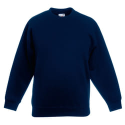Fruit Of The Loom Kids Unisex Classic 80/20 Set-In Sweatshirt - 12-13, Deep Navy