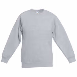 Fruit Of The Loom Kids Unisex Classic 80/20 Set-In Sweatshirt - 12-13, Heather Grey