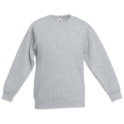 Fruit Of The Loom Kids Unisex Classic 80/20 Set-In Sweatshirt - 12-13, Heather Grey
