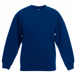 Fruit Of The Loom Kids Unisex Classic 80/20 Set-In Sweatshirt - 12-13, Navy