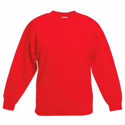 Fruit Of The Loom Kids Unisex Classic 80/20 Set-In Sweatshirt - 12-13, Red