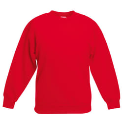 Fruit Of The Loom Kids Unisex Classic 80/20 Set-In Sweatshirt - 12-13, Red