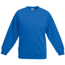 Fruit Of The Loom Kids Unisex Classic 80/20 Set-In Sweatshirt - 12-13, Royal Blue