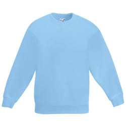 Fruit Of The Loom Kids Unisex Classic 80/20 Set-In Sweatshirt - 12-13, Sky Blue