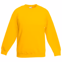 Fruit Of The Loom Kids Unisex Classic 80/20 Set-In Sweatshirt - 12-13, Sunflower