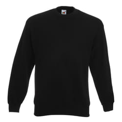 Fruit Of The Loom Unisex Premium 70/30 Set-In Sweatshirt - S, Black
