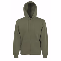 Fruit Of The Loom Mens Premium 70/30 Hooded Zip-Up Sweatshirt / Hoodie - S, Classic Olive