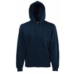 Fruit Of The Loom Mens Premium 70/30 Hooded Zip-Up Sweatshirt / Hoodie - L, Deep Navy