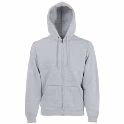 Fruit Of The Loom Mens Premium 70/30 Hooded Zip-Up Sweatshirt / Hoodie - M, Heather Grey
