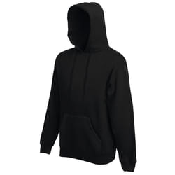 Fruit Of The Loom Mens Premium 70/30 Hooded Sweatshirt / Hoodie - L, Black