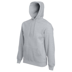 Fruit Of The Loom Mens Premium 70/30 Hooded Sweatshirt / Hoodie - 2XL, Heather Grey