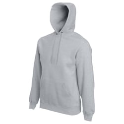 Fruit Of The Loom Mens Premium 70/30 Hooded Sweatshirt / Hoodie - L, Heather Grey