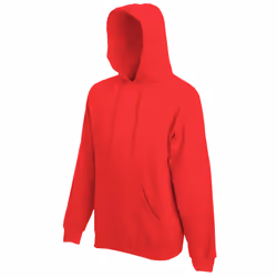 Fruit Of The Loom Mens Premium 70/30 Hooded Sweatshirt / Hoodie - L, Red