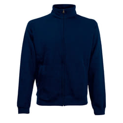 Fruit Of The Loom Mens Premium 70/30 Zip Neck Sweatshirt - S, Deep Navy