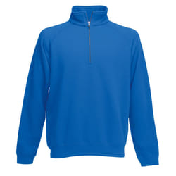 Fruit Of The Loom Mens Premium 70/30 Zip Neck Sweatshirt - 2XL, Royal Blue