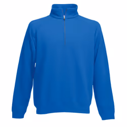 Fruit Of The Loom Mens Premium 70/30 Zip Neck Sweatshirt - XL, Royal Blue
