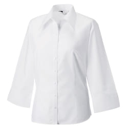 Russell Collection Womens/Ladies 3/4 Sleeve Tencel Fitted Shirt