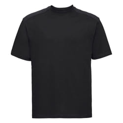 Russell Europe Mens Workwear Short Sleeve Cotton T-Shirt - XS, Black