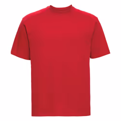 Russell Europe Mens Workwear Short Sleeve Cotton T-Shirt - XS, Classic Red
