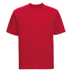Russell Europe Mens Workwear Short Sleeve Cotton T-Shirt - XS, Classic Red