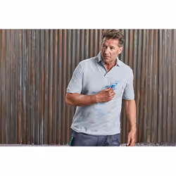 Russell Europe Mens Workwear Short Sleeve Cotton T-Shirt - L, Light Oxford