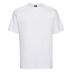 Russell Europe Mens Workwear Short Sleeve Cotton T-Shirt - XS, White