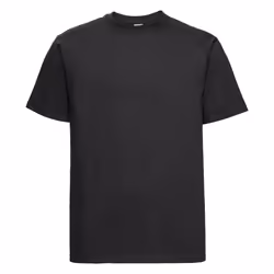 Russell Europe Mens Classic Heavyweight Ringspun Short Sleeve T-Shirt - S, Black