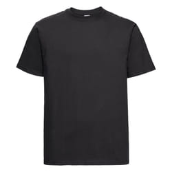 Russell Europe Mens Classic Heavyweight Ringspun Short Sleeve T-Shirt - S, Black