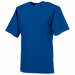 Russell Europe Mens Classic Heavyweight Ringspun Short Sleeve T-Shirt - XL, Bright Royal