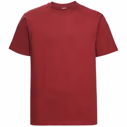 Russell Europe Mens Classic Heavyweight Ringspun Short Sleeve T-Shirt - M, Classic Red