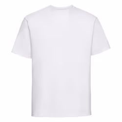Russell Europe Mens Classic Heavyweight Ringspun Short Sleeve T-Shirt - S, White