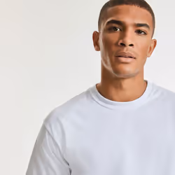 Russell Europe Mens Classic Heavyweight Ringspun Short Sleeve T-Shirt - S, White